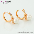 95132 xuping fantaisie conception boucle d&#39;oreille en or, en gros blanc perle boucle d&#39;oreille nouveaux modèles or boucles d&#39;oreilles créoles